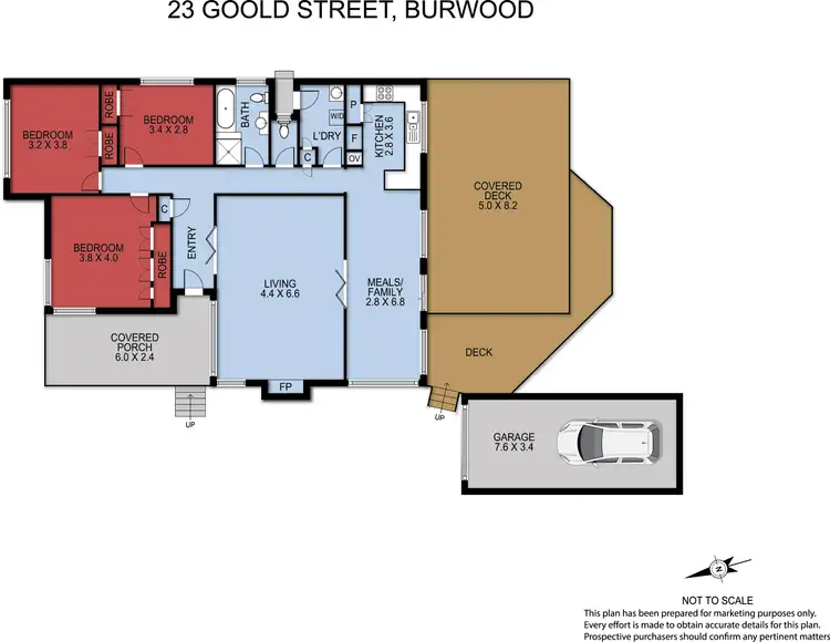 Floorplan of Homely house listing, 23 Goold Street, Burwood VIC 3125