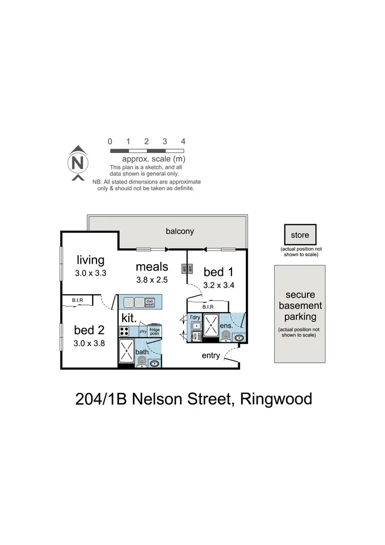 Floorplan of Homely apartment listing, 204/1B Nelson Street, Ringwood VIC 3134