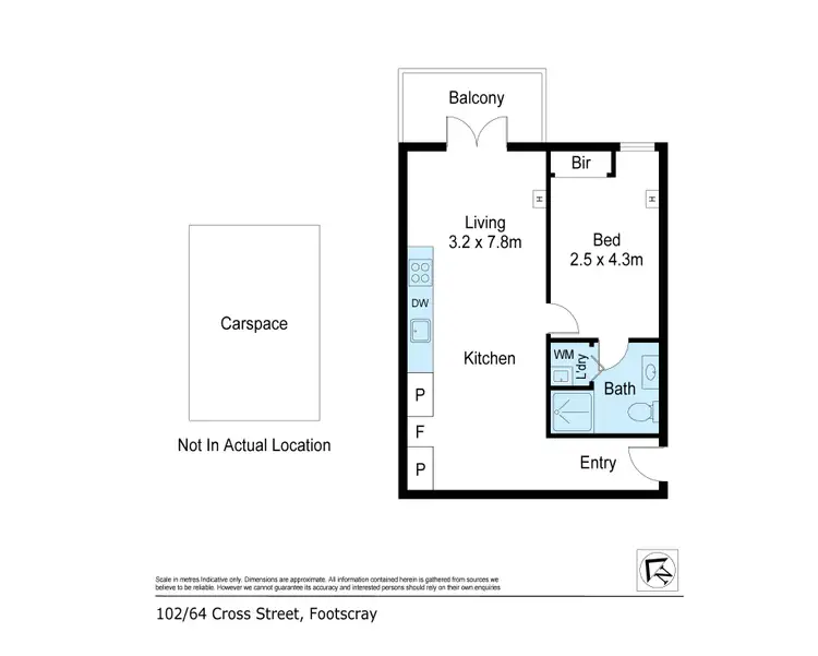Floorplan of Homely apartment listing, 102/64 Cross Street, Footscray VIC 3011