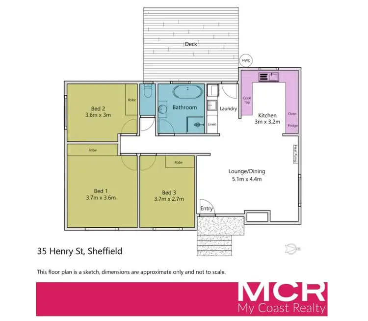 Floorplan of Homely house listing, 35 Henry Street, Sheffield TAS 7306