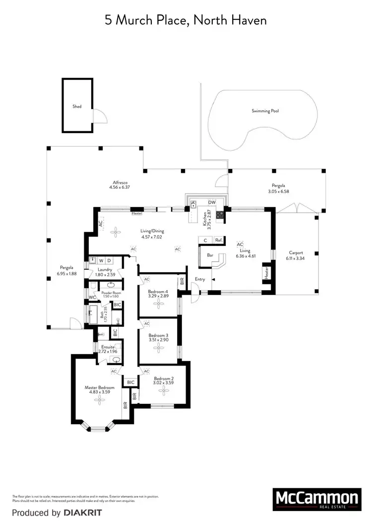 Floorplan of Homely house listing, 5 Murch Place, North Haven SA 5018