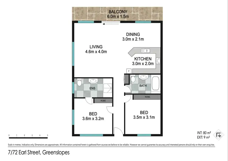 Floorplan of Homely unit listing, 7/72 Earl Street, Greenslopes QLD 4120