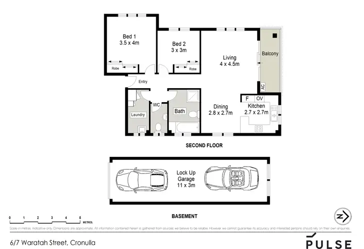Floorplan of Homely unit listing, 6/7 Waratah Street, Cronulla NSW 2230