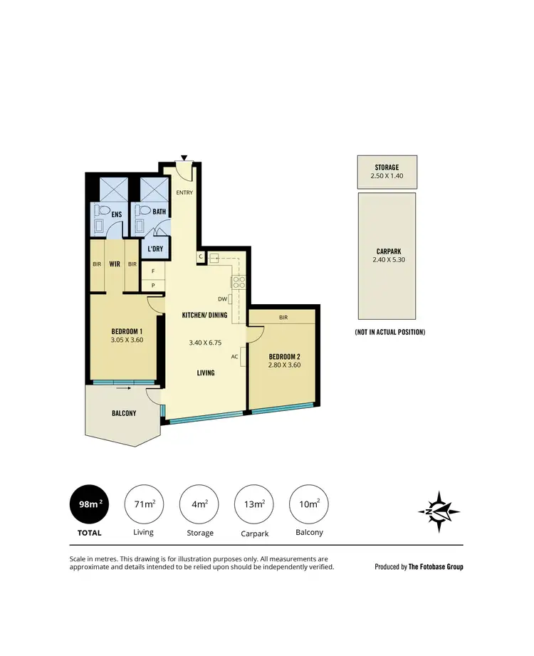 Floorplan of Homely apartment listing, 1811/15 Austin Street, Adelaide SA 5000