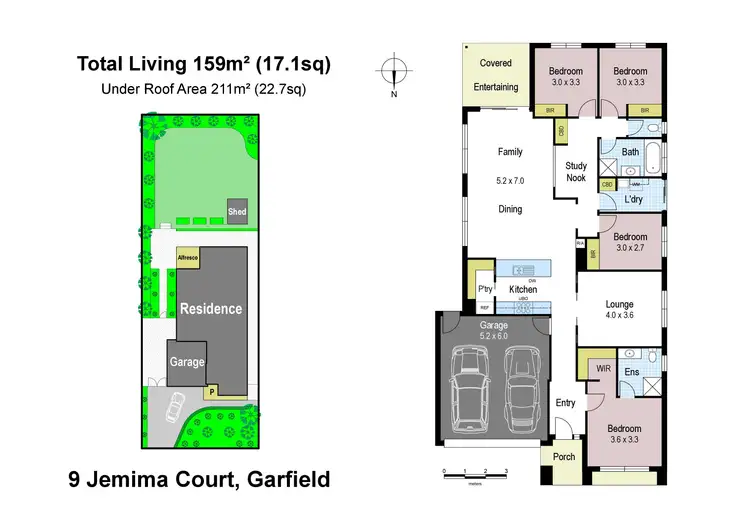 Floorplan of Homely house listing, 9 Jemima Court, Garfield VIC 3814