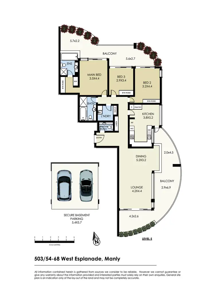 Floorplan of Homely apartment listing, 503/54-68 West Esplanade, Manly NSW 2095
