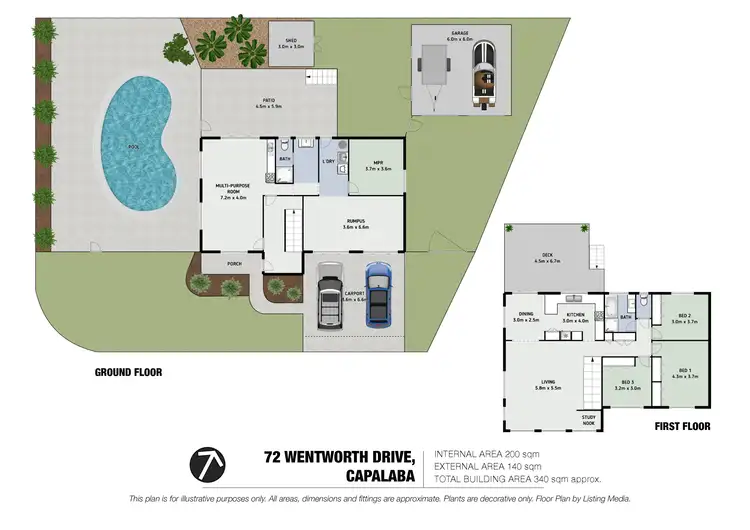Floorplan of Homely house listing, 72 Wentworth Drive, Capalaba QLD 4157