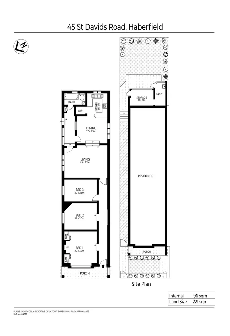 Floorplan of Homely house listing, 45 St Davids Road, Haberfield NSW 2045