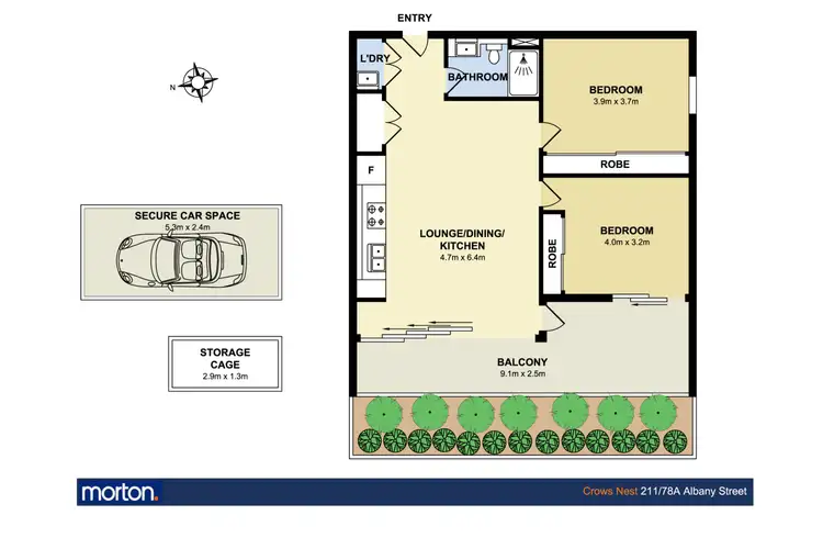 Floorplan of Homely apartment listing, 211/78a Albany Street, Crows Nest NSW 2065