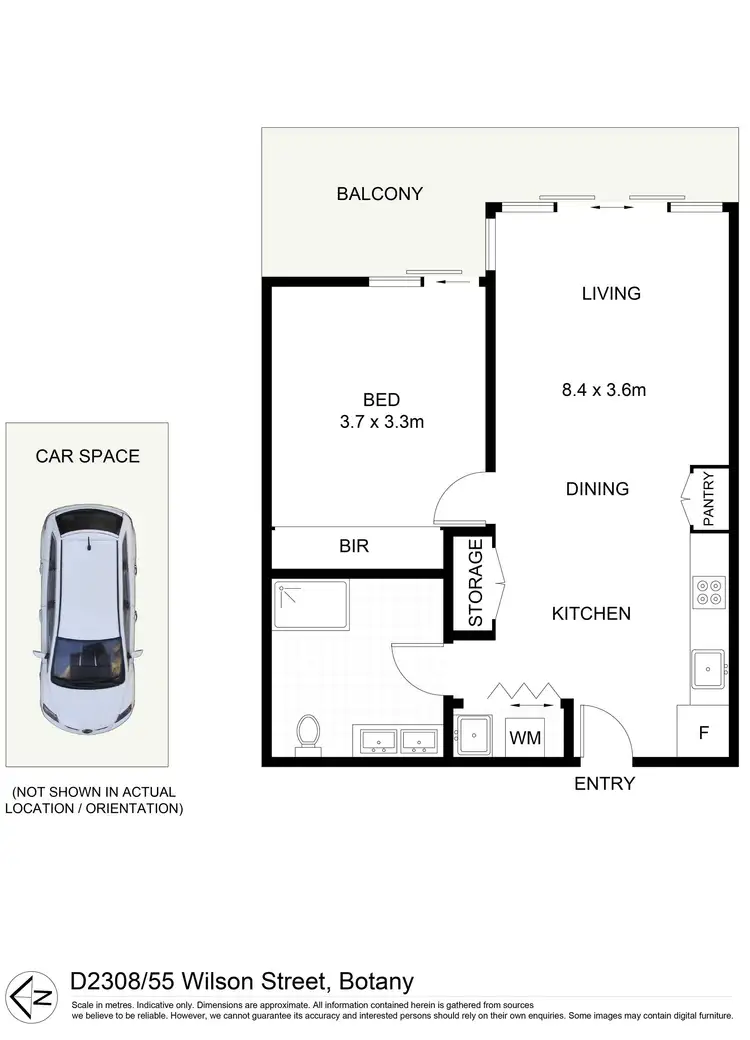 Floorplan of Homely apartment listing, D2308/55 Wilson Street, Botany NSW 2019