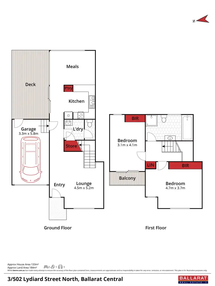 Floorplan of Homely house listing, 3/502 Lydiard Street North, Soldiers Hill VIC 3350