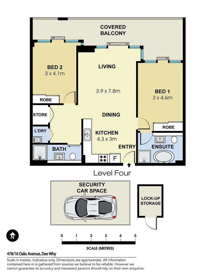 Floorplan of Homely apartment listing, 478/16 Oaks Avenue, Dee Why NSW 2099