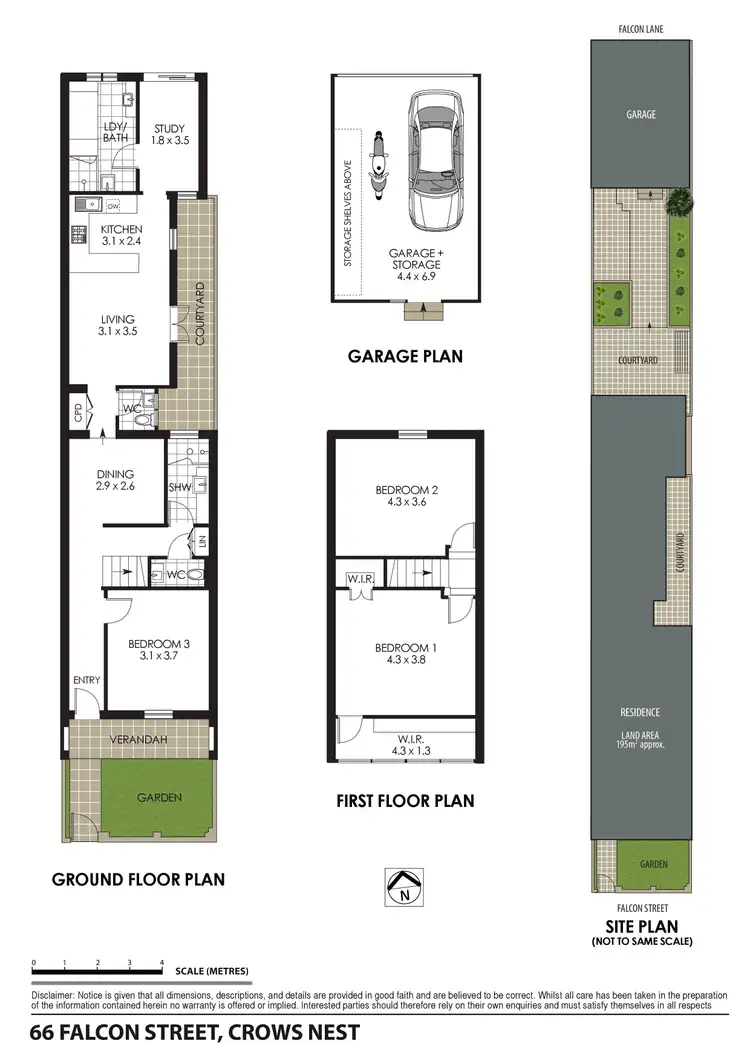Floorplan of Homely terrace listing, 66 Falcon Street, Crows Nest NSW 2065