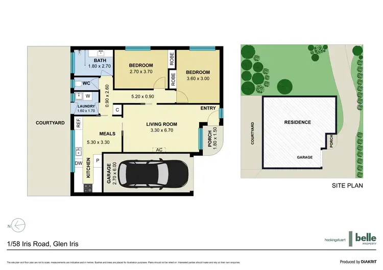 Floorplan of Homely unit listing, 1/58 Iris Road, Glen Iris VIC 3146