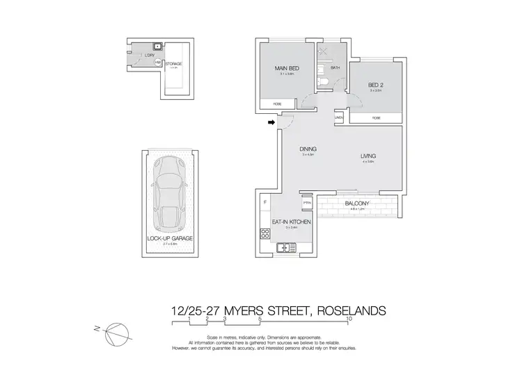 Floorplan of Homely apartment listing, 12/25-27 Myers Street, Roselands NSW 2196