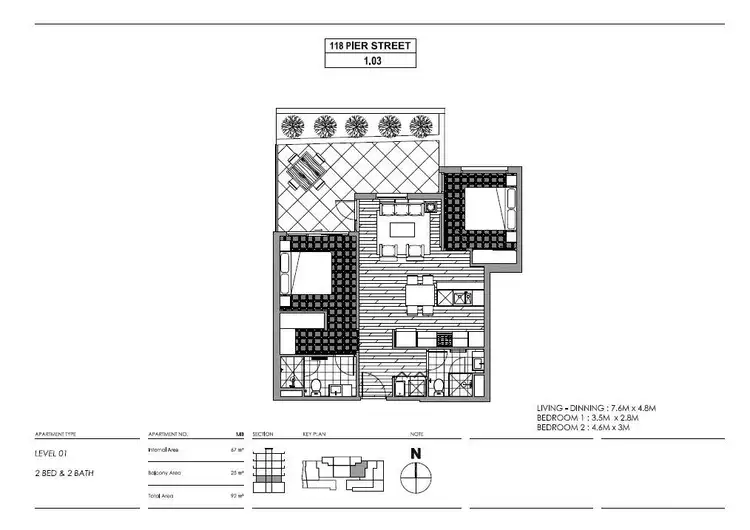 Floorplan of Homely unit listing, 103/118 Pier Street, Altona VIC 3018