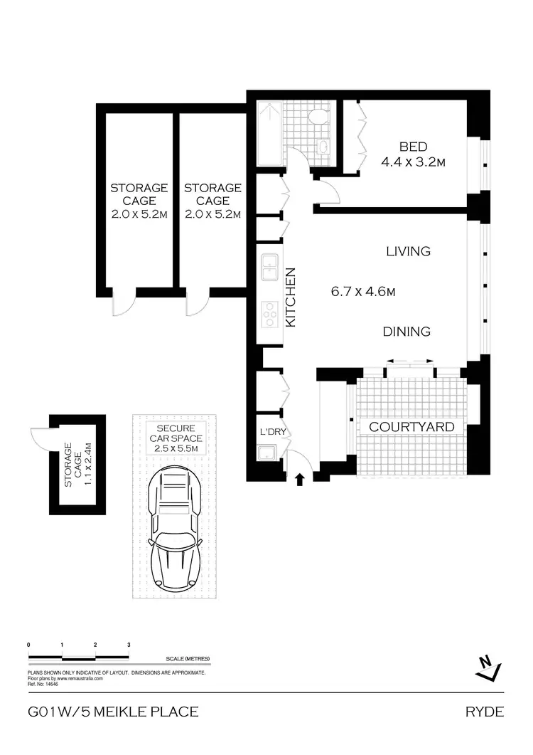 Floorplan of Homely apartment listing, G01W/5 Meikle Place, Ryde NSW 2112