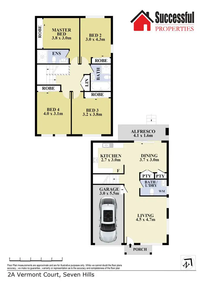 Floorplan of Homely townhouse listing, 2A Vermont Court, Seven Hills NSW 2147