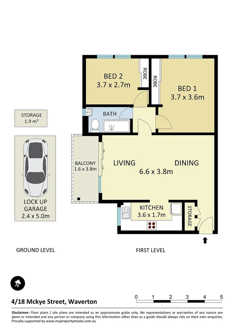 Floorplan of Homely apartment listing, 4/18 McKye Street, Waverton NSW 2060