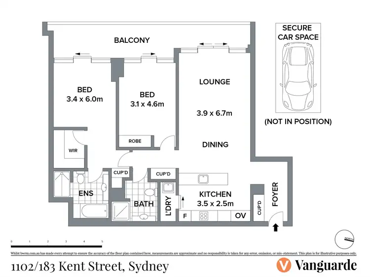 Floorplan of Homely apartment listing, 183 Kent Street, Sydney NSW 2000
