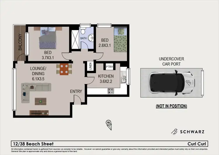 Floorplan of Homely unit listing, 12/38 Beach Street, Curl Curl NSW 2096