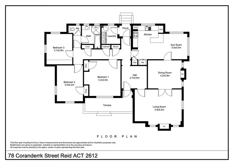 Floorplan of Homely house listing, 78 Coranderrk Street, Reid ACT 2612