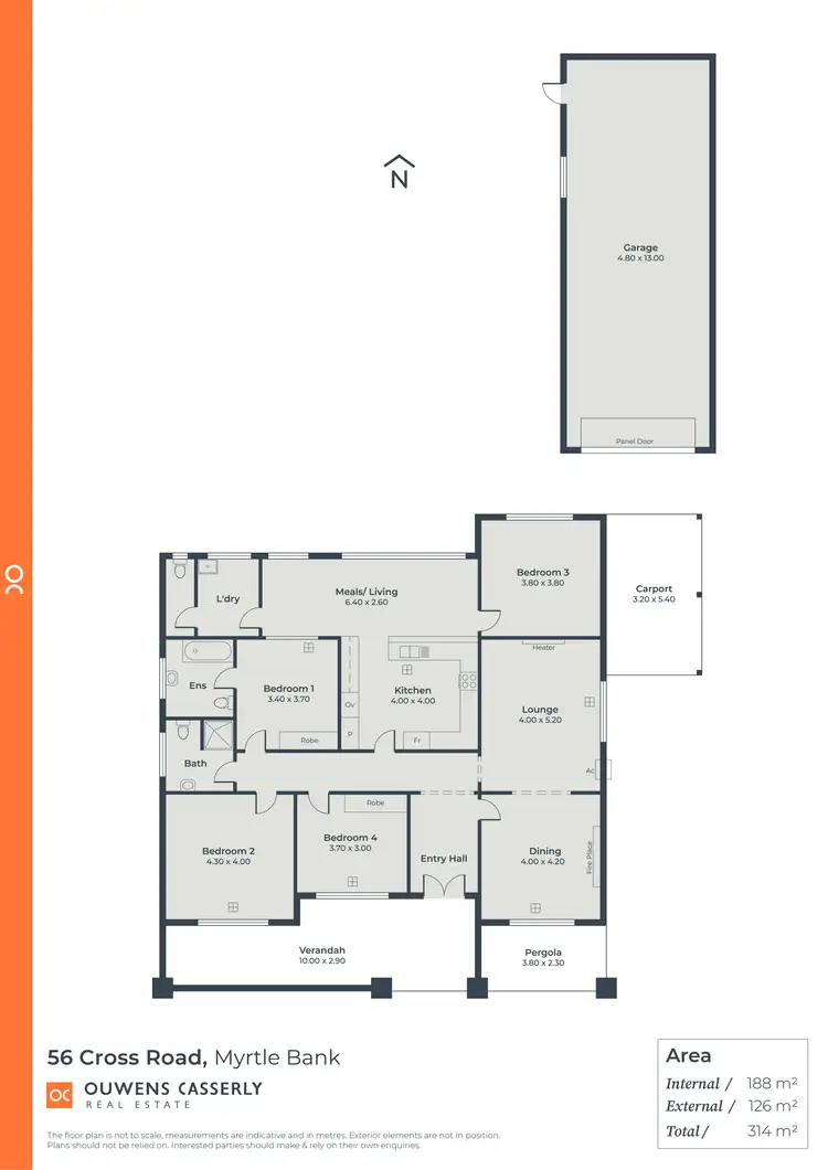 Floorplan of Homely house listing, 56 Cross Road, Myrtle Bank SA 5064