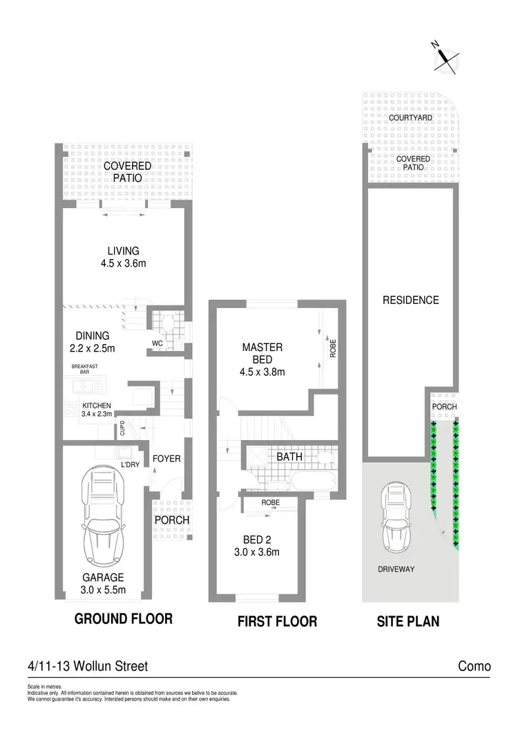 Floorplan of Homely townhouse listing, 4/11-13 Wollun Street, Como NSW 2226