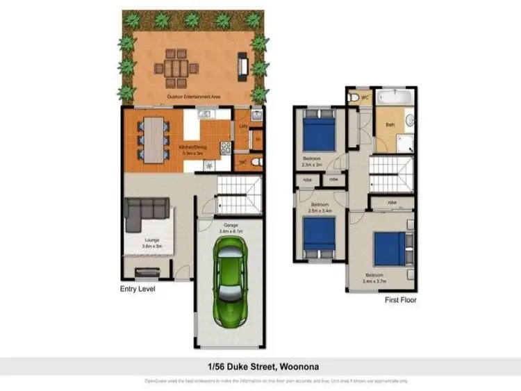 Floorplan of Homely townhouse listing, 11/56-60 Duke Street, Woonona NSW 2517