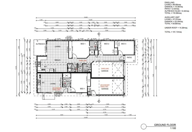 Floorplan of Homely semi-detached listing, 19 Cronin Street, Morayfield QLD 4506
