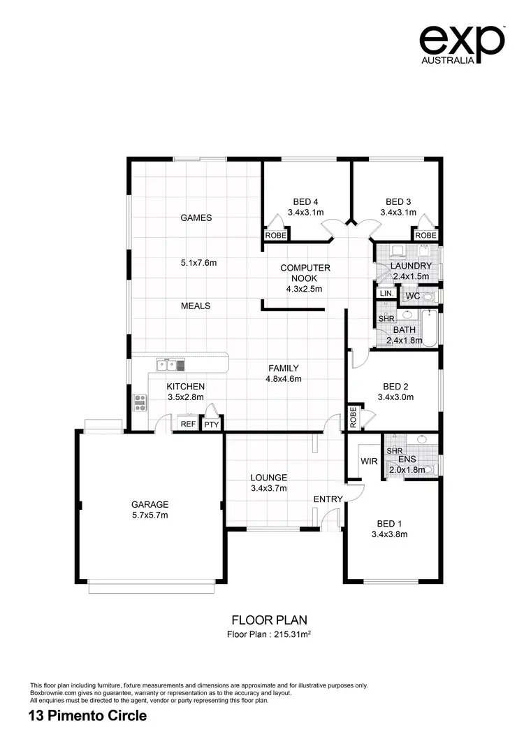 Floorplan of Homely house listing, 13 Pimento Circle, Port Kennedy WA 6172