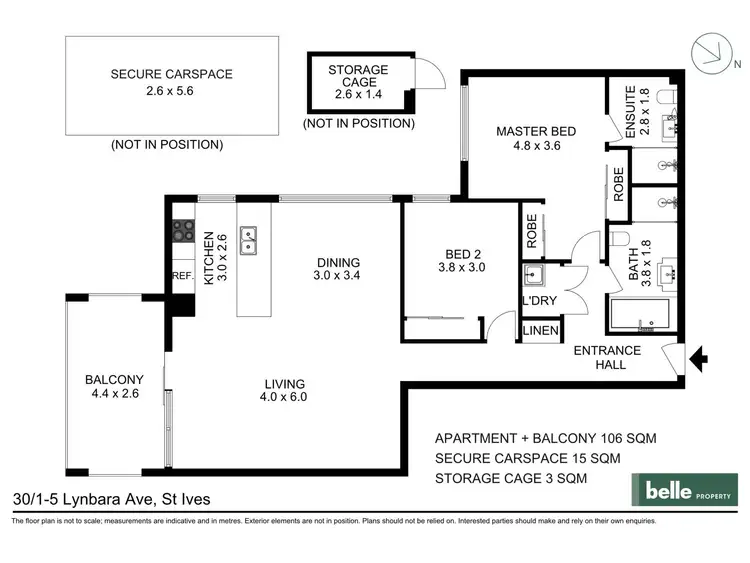 Floorplan of Homely apartment listing, 30/1-5 Lynbara Avenue, St Ives NSW 2075