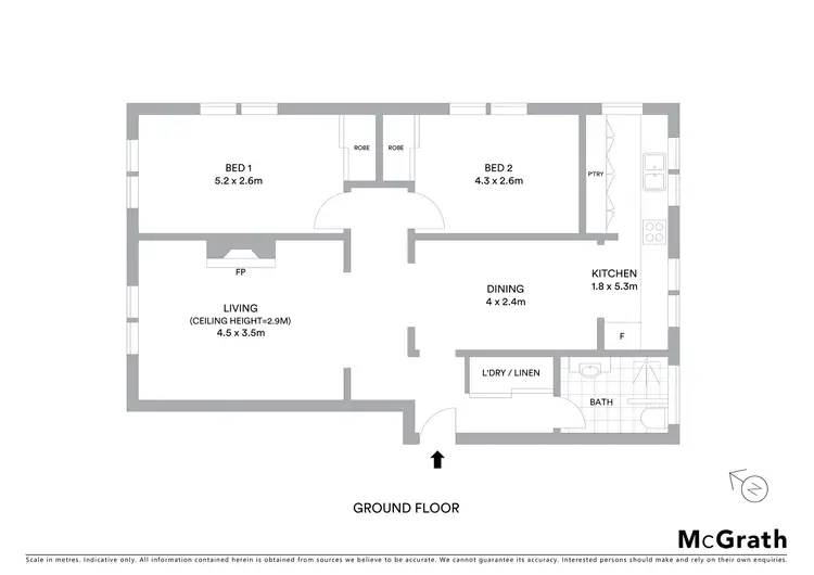 Floorplan of Homely apartment listing, 3/45 Sir Thomas Mitchell Road, Bondi Beach NSW 2026