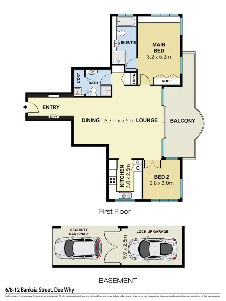 Floorplan of Homely apartment listing, 6/8-12 Banksia Street, Dee Why NSW 2099