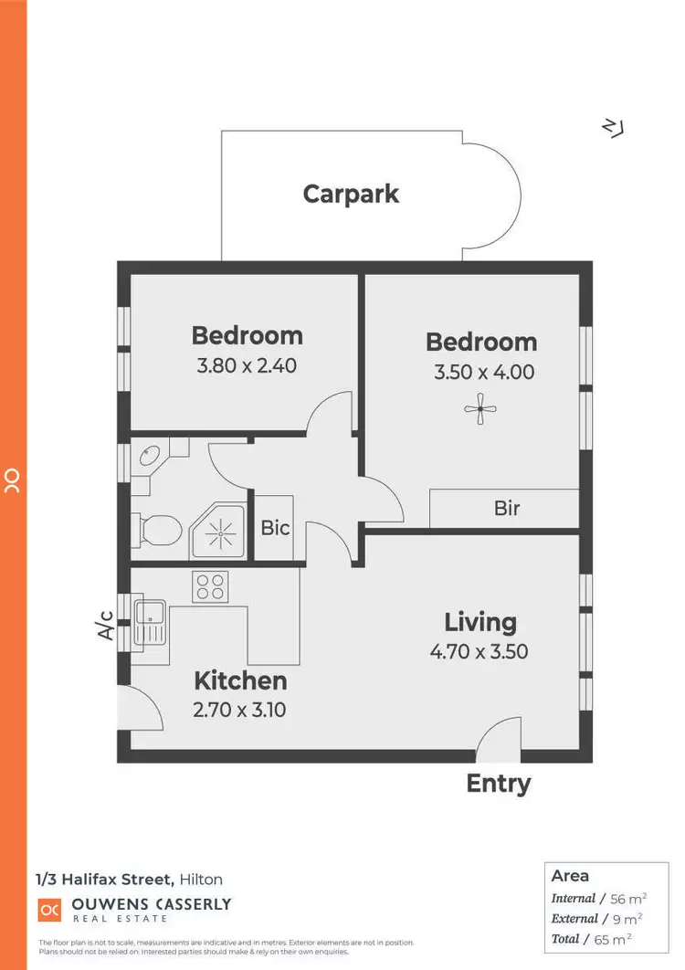 Floorplan of Homely unit listing, 1/3 Halifax Street, Hilton SA 5033