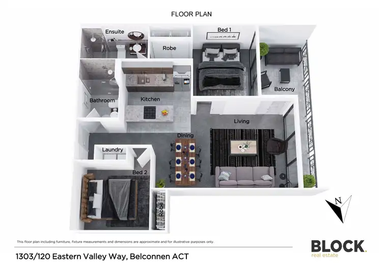 Floorplan of Homely apartment listing, 1303/120 Eastern Valley Way, Belconnen ACT 2617