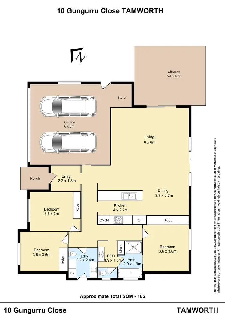 Floorplan of Homely house listing, 10 Gungurru Close, Tamworth NSW 2340