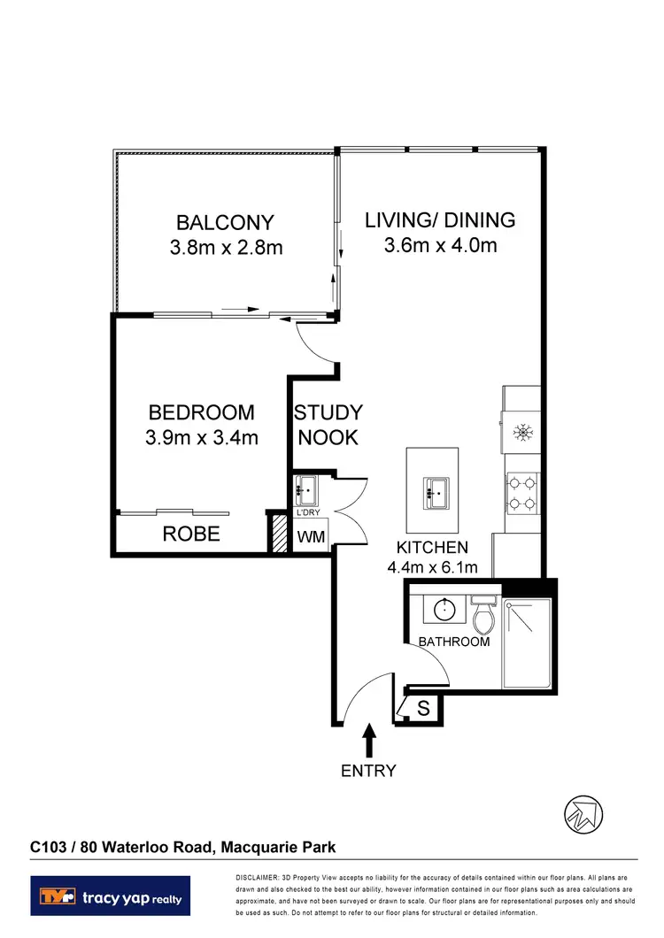 Floorplan of Homely apartment listing, C103/80 Waterloo Road, Macquarie Park NSW 2113