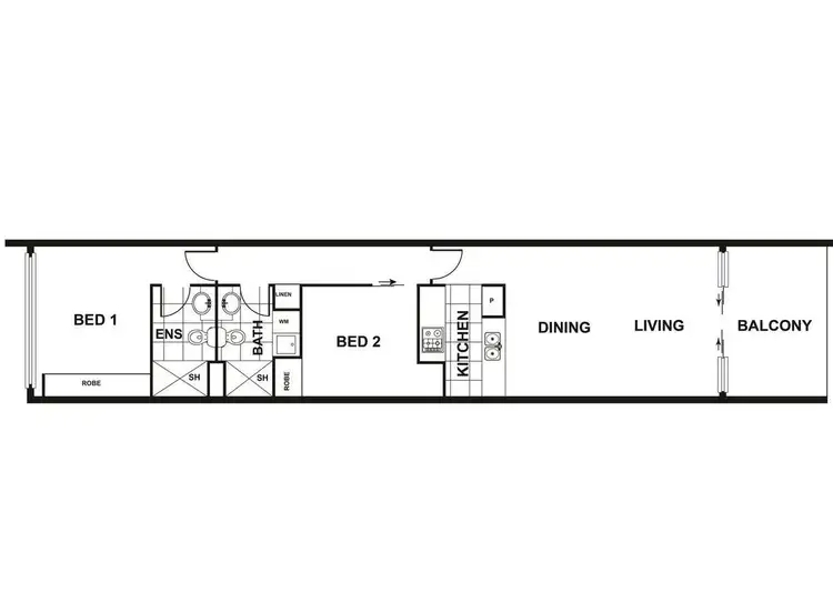 Floorplan of Homely apartment listing, 92/11 Trevillian Quay, Kingston ACT 2604