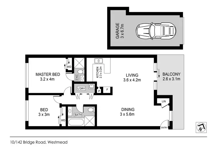 Floorplan of Homely apartment listing, 10/142-148 Bridge Street, Westmead NSW 2145