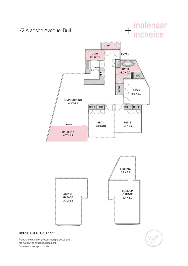 Floorplan of Homely apartment listing, 1/2 Alanson Avenue, Bulli NSW 2516