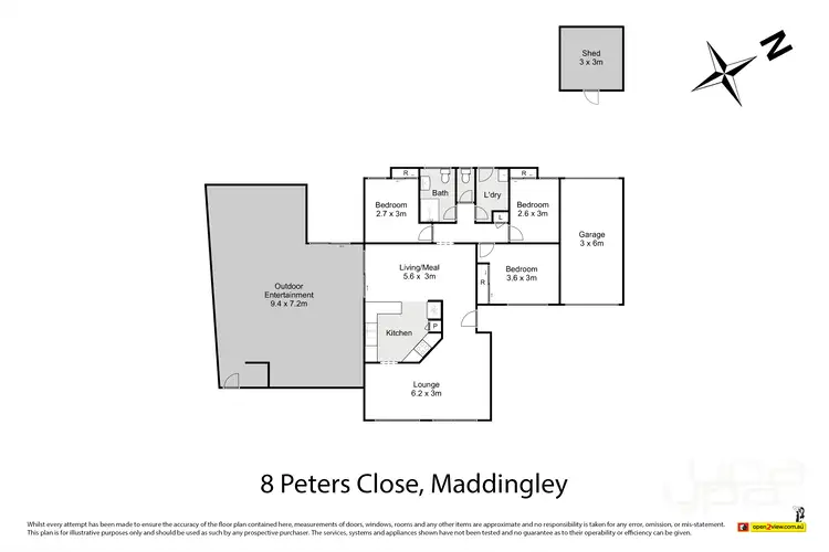 Floorplan of Homely house listing, 8 Peters Close, Maddingley VIC 3340