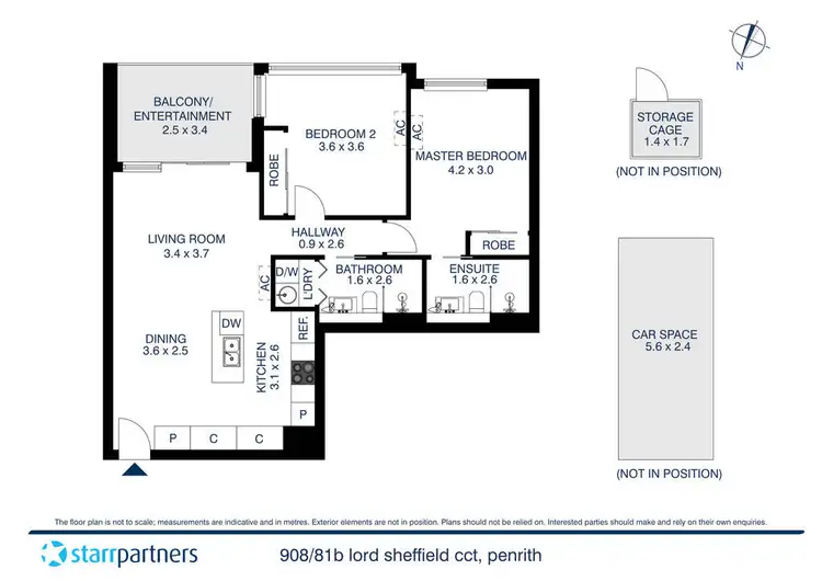 Floorplan of Homely unit listing, 908/81B Lord Sheffield Circuit, Penrith NSW 2750