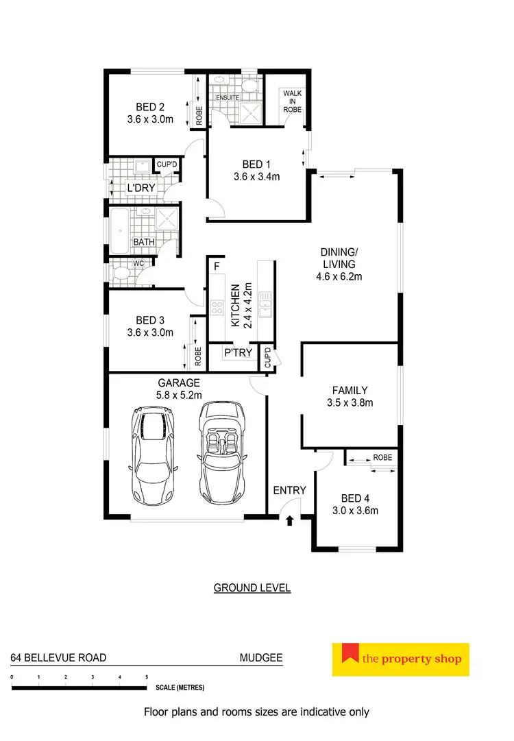 Floorplan of Homely house listing, 64 Bellevue Road, Mudgee NSW 2850