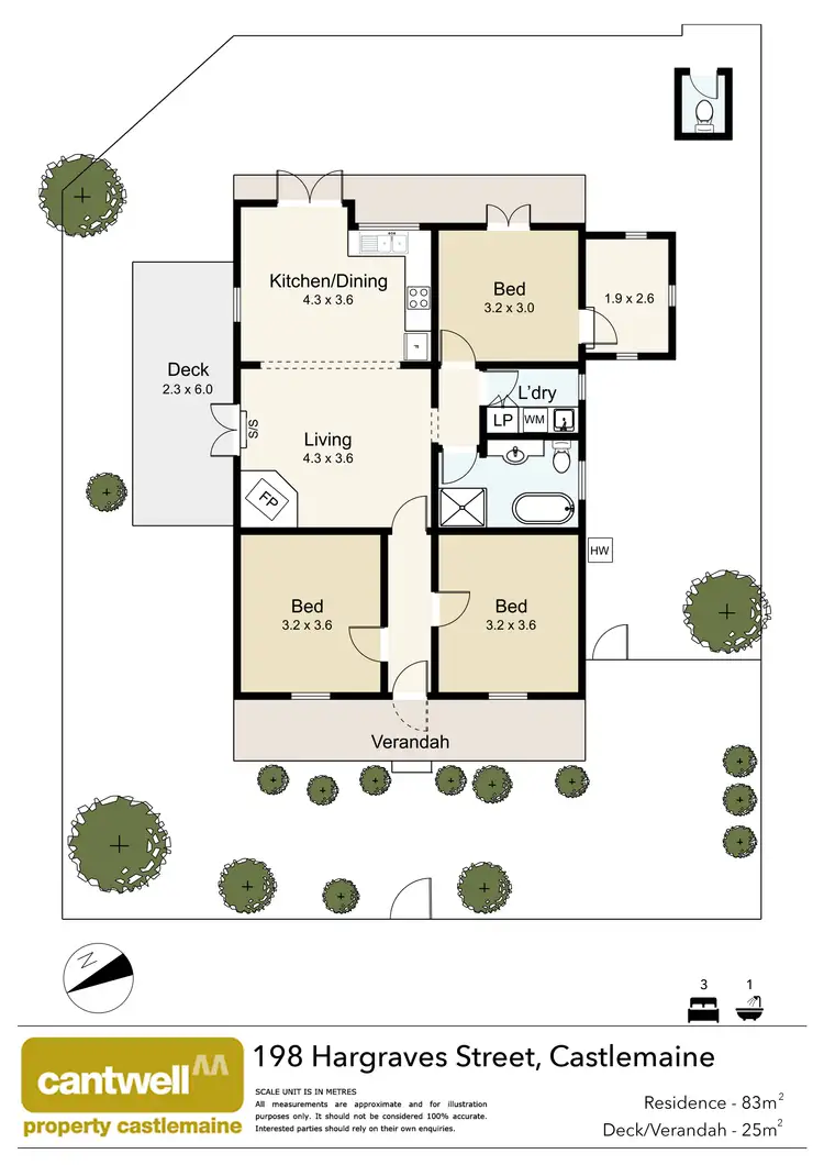 Floorplan of Homely house listing, 198 Hargraves Street, Castlemaine VIC 3450