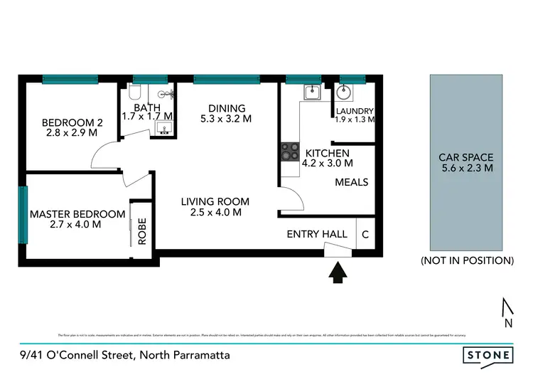 Floorplan of Homely apartment listing, 9/41 O'Connell Street, North Parramatta NSW 2151