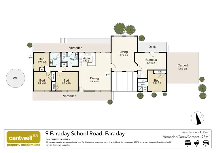 Floorplan of Homely house listing, 9 Faraday School Road, Faraday VIC 3451