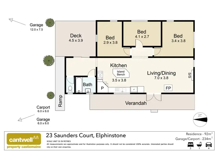 Floorplan of Homely house listing, 23 Saunders Court, Elphinstone VIC 3448