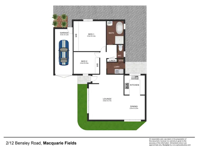 Floorplan of Homely villa listing, 2/12 Bensley Road, Macquarie Fields NSW 2564