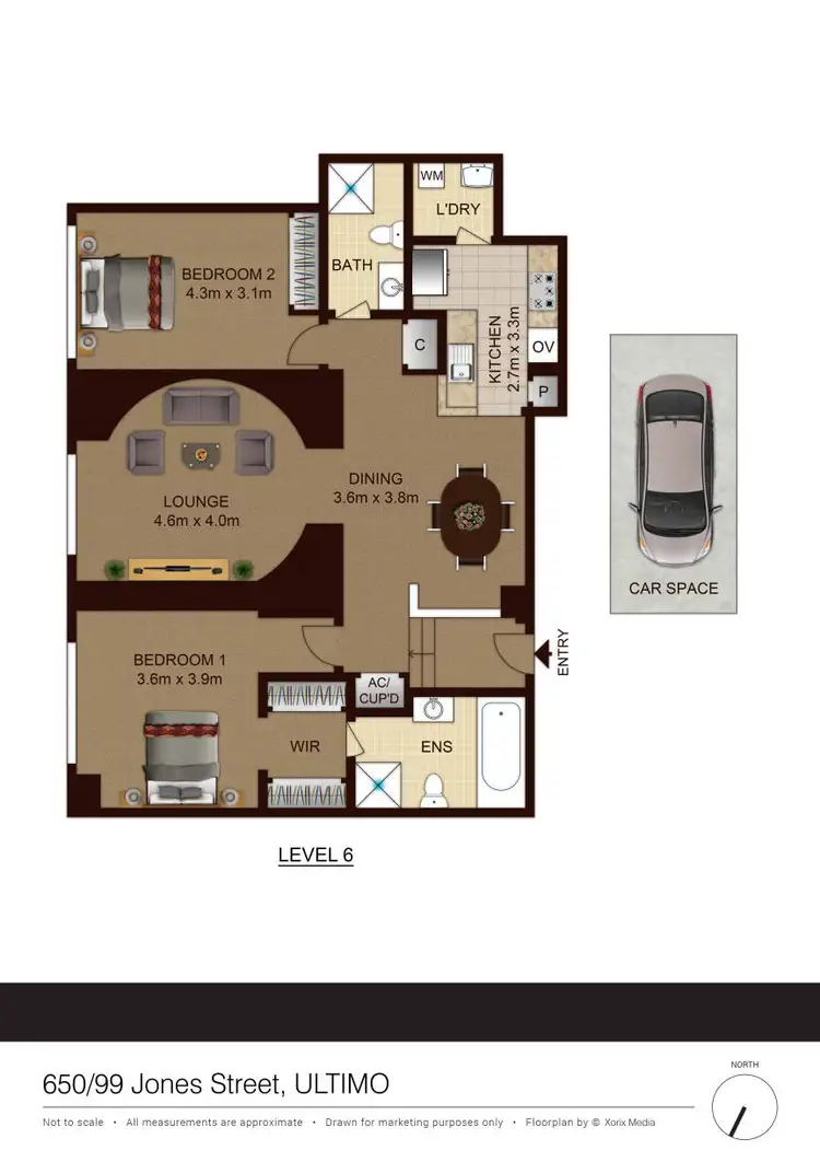 Floorplan of Homely apartment listing, 650/99 Jones Street, Ultimo NSW 2007